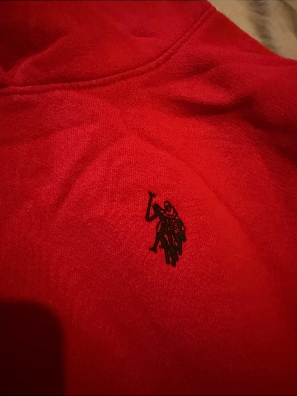 U.S. Polo Assn. Kids Red Hooded Sweatshirt with Polo Logo